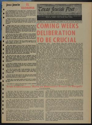 Primary view of object titled 'Texas Jewish Post (Fort Worth, Tex.), Vol. 24, No. 49, Ed. 1 Thursday, November 26, 1970'.