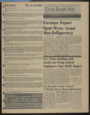 Primary view of Texas Jewish Post (Fort Worth, Tex.), Vol. 34, No. 8, Ed. 1 Thursday, February 20, 1975