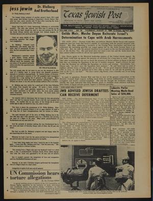 Primary view of object titled 'Texas Jewish Post (Fort Worth, Tex.), Vol. 23, No. 34, Ed. 1 Thursday, August 21, 1969'.