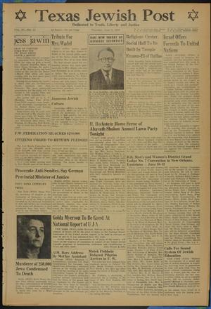 Primary view of object titled 'Texas Jewish Post (Fort Worth, Tex.), Vol. 4, No. 12, Ed. 1 Thursday, June 8, 1950'.