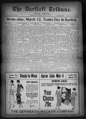 Primary view of object titled 'The Bartlett Tribune and News (Bartlett, Tex.), Vol. 38, No. 28, Ed. 1, Friday, February 29, 1924'.