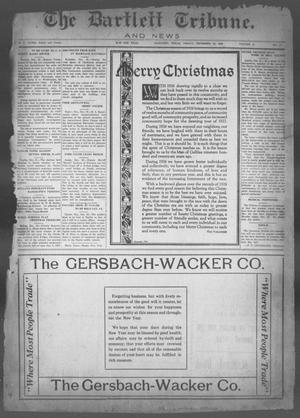 Primary view of object titled 'The Bartlett Tribune and News (Bartlett, Tex.), Vol. 41, No. 17, Ed. 1, Friday, December 24, 1926'.