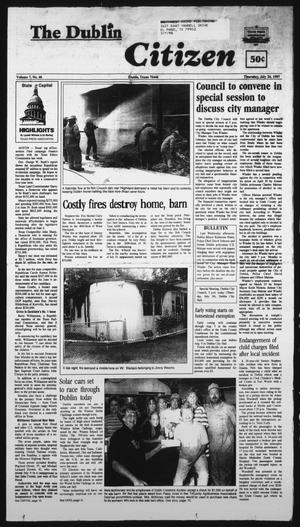 Primary view of object titled 'The Dublin Citizen (Dublin, Tex.), Vol. 7, No. 46, Ed. 1 Thursday, July 24, 1997'.