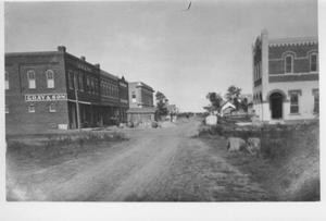 Primary view of object titled '[Downtown Rosenberg, c. 1910]'.