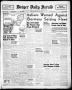 Thumbnail image of item number 1 in: 'Borger Daily Herald (Borger, Tex.), Vol. 17, No. 222, Ed. 1 Monday, August 9, 1943'.