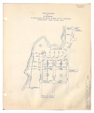 Primary view of object titled 'Continuation of Elmwood, a Subdivision of Parts of Blocks 8 and 9, B. Austin Survey Number 91, Taylor County, Texas'.