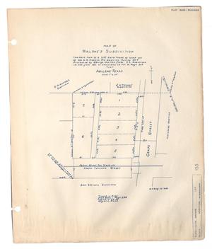 Primary view of object titled 'Map of Walshe's Subdivision'.