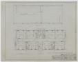 Technical Drawing: High School Building, McCamey, Texas: Floor and Attic Plans