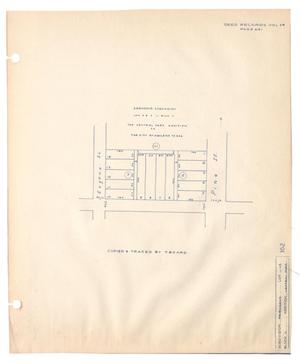 Primary view of object titled '[Map of] Swenson's Subdivision Lots 2 & 3 in Block 11 The Central Park Addition to the City of Abilene, Texas'.
