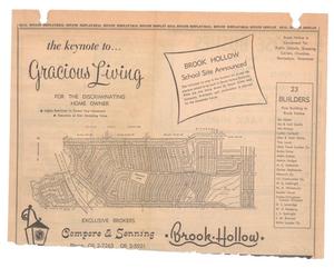 Primary view of object titled '[Map of Brook Hollow Subdivision]'.