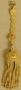 Thumbnail image of item number 1 in: '[Gold tassel attached to a solid chain]'.