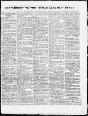 Primary view of object titled 'The Texas Almanac -- "Extra." (Austin, Tex.), Vol. 1, No. 56, Ed. 1, Wednesday, February 18, 1863'.