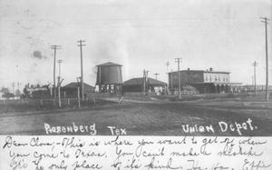 Primary view of object titled '[Union Depot in Rosenberg, Texas]'.