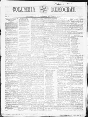 Primary view of object titled 'Columbia Democrat (Columbia, Tex.), Vol. 1, No. 48, Ed. 1, Tuesday, December 20, 1853'.