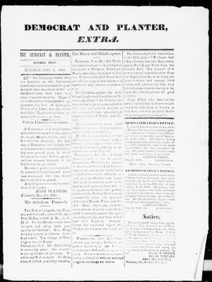 Primary view of object titled 'The Democrat and Planter Extra (Columbia, Tex.), Ed. 1, Tuesday, December 3, 1861'.