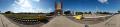 Photograph: Panoramic image of clock tower at Downtown Denton Transit Center