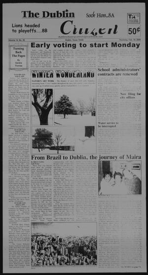 Primary view of object titled 'The Dublin Citizen (Dublin, Tex.), Vol. 14, No. 25, Ed. 1 Thursday, February 19, 2004'.