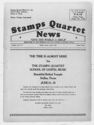 Primary view of object titled 'Stamps Quartet News (Dallas, Tex.), Vol. 16, No. 4, Ed. 1 Saturday, April 1, 1961'.