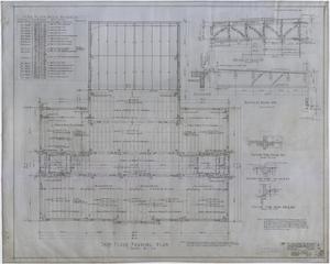 Primary view of object titled 'High School Building, Rotan, Texas: Third Floor Framing Plan'.