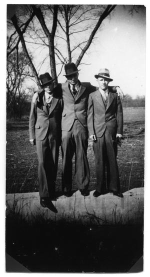 Primary view of object titled '[Clyde Champion Barrow, Henry Methvin and Raymond Hamilton]'.