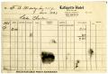 Thumbnail image of item number 1 in: '[Photograph of Raymond Hamilton's Hotel Register]'.
