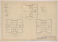 Technical Drawing: School Building, Spur, Texas: Floor Plans of Existing Building