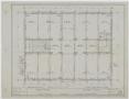 Technical Drawing: Ward School Building, Ranger, Texas: Second Floor Framing Plan