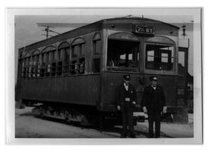 Primary view of object titled '[Trolley Car Operators]'.
