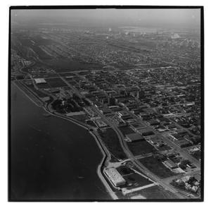 Primary view of object titled '[Aerial of National Guard Armory]'.