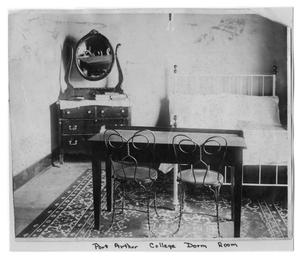 Primary view of object titled '[Dormitory Room at Port Arthur College]'.