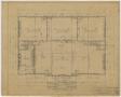 Technical Drawing: High School Building, De Leon, Texas: Second Floor Plan