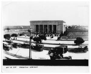Primary view of object titled '[Gates Memorial Library Dedication Day]'.