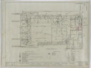Primary view of object titled 'First Christian Church, Abilene, Texas: Mechanical Ground Floor Plan'.