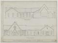 Technical Drawing: Episcopal Church Remodel, Abilene, Texas: Front and Rear Elevations