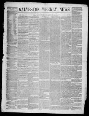 Primary view of object titled 'Galveston Weekly News (Galveston, Tex.), Vol. 8, No. 20, Ed. 1, Tuesday, August 26, 1851'.