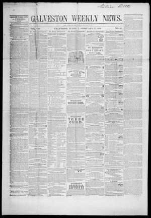 Primary view of object titled 'Galveston Weekly News (Galveston, Tex.), Vol. 8, No. 45, Ed. 1, Tuesday, February 17, 1852'.