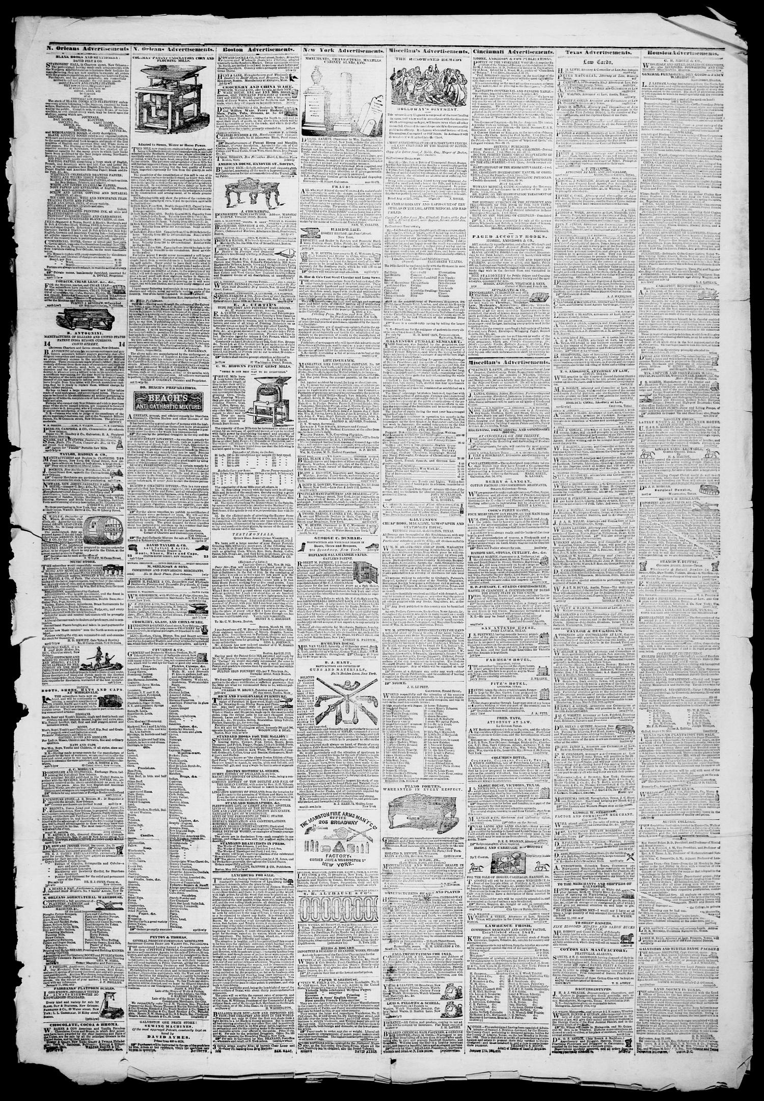 Galveston Weekly News (Galveston, Tex.), Vol. 10, No. 50, Ed. 1, Tuesday, February 28, 1854
                                                
                                                    [Sequence #]: 3 of 4
                                                