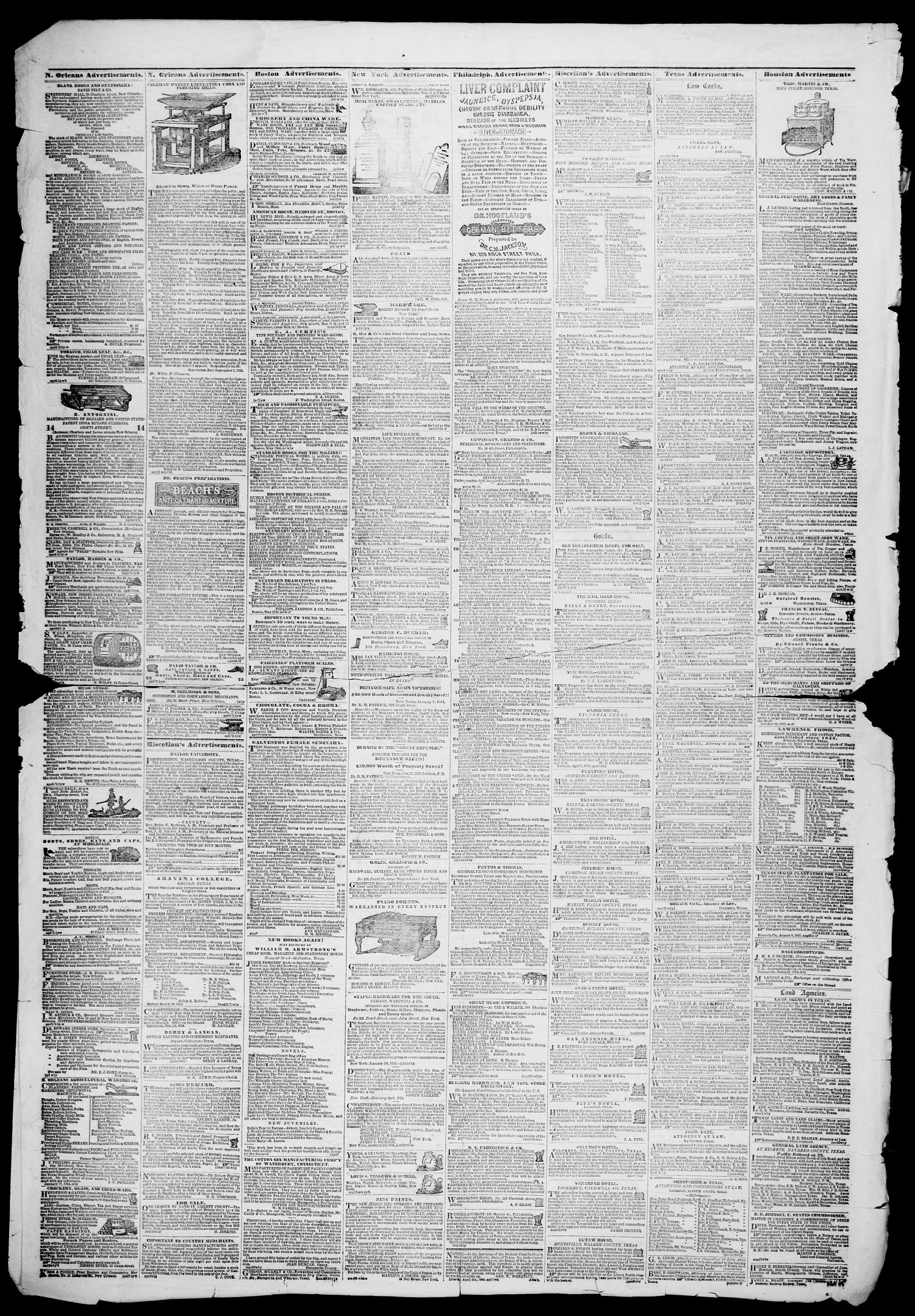 Galveston Weekly News (Galveston, Tex.), Vol. 11, No. 7, Ed. 1, Tuesday, May 2, 1854
                                                
                                                    [Sequence #]: 4 of 4
                                                