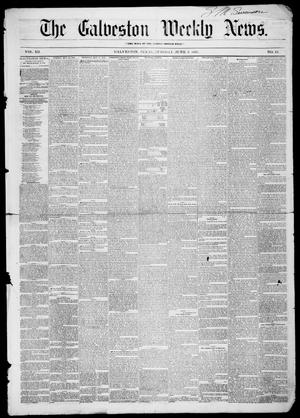 Primary view of object titled 'Galveston Weekly News (Galveston, Tex.), Vol. 12, No. 13, Ed. 1, Tuesday, June 5, 1855'.