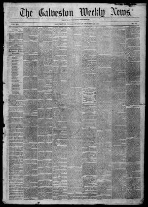 Primary view of object titled 'Galveston Weekly News (Galveston, Tex.), Vol. 12, No. 33, Ed. 1, Tuesday, October 23, 1855'.
