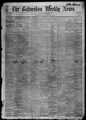 Primary view of object titled 'Galveston Weekly News (Galveston, Tex.), Vol. 13, No. 19, Ed. 1, Tuesday, July 29, 1856'.