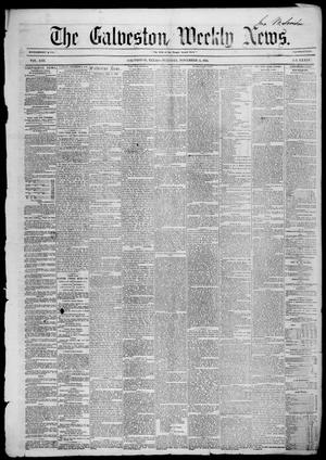 Galveston Weekly News (Galveston, Tex.), Vol. 13, No. 34, Ed. 1, Tuesday, November 11, 1856