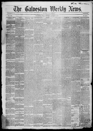 Primary view of object titled 'Galveston Weekly News (Galveston, Tex.), Vol. 13, No. 44, Ed. 1, Tuesday, January 20, 1857'.