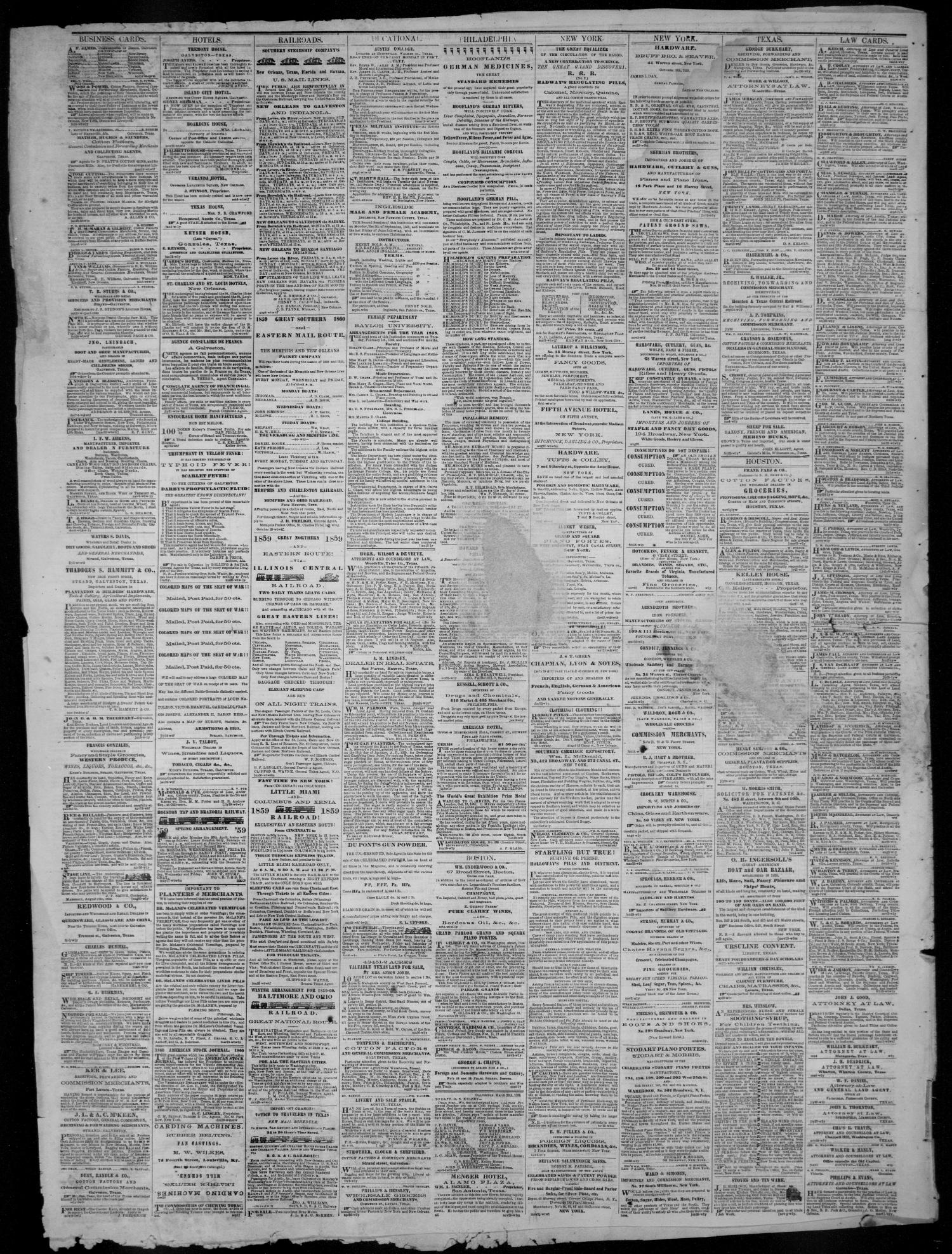 Galveston Weekly News (Galveston, Tex.), Vol. 16, No. 41, Ed. 1, Tuesday, January 17, 1860
                                                
                                                    [Sequence #]: 4 of 4
                                                