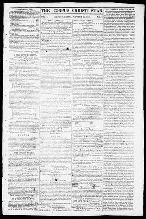 Primary view of object titled 'The Corpus Christi Star. (Corpus Christi, Tex.), Vol. 1, No. 7, Ed. 1, Tuesday, October 24, 1848'.