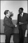 Photograph: [Senator Ralph Yarborough Greets a Man]