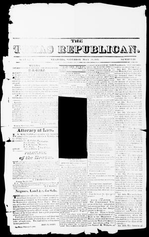 Primary view of object titled 'The Texas Republican. (Brazoria, Tex.), Vol. 1, No. 39, Ed. 1, Saturday, May 30, 1835'.