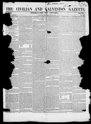 Primary view of object titled 'The Civilian and Galveston Gazette. (Galveston, Tex.), Vol. 10, Ed. 1, Thursday, October 26, 1848'.