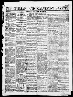 Primary view of object titled 'The Civilian and Galveston Gazette. (Galveston, Tex.), Vol. 13, Ed. 1, Tuesday, October 21, 1851'.