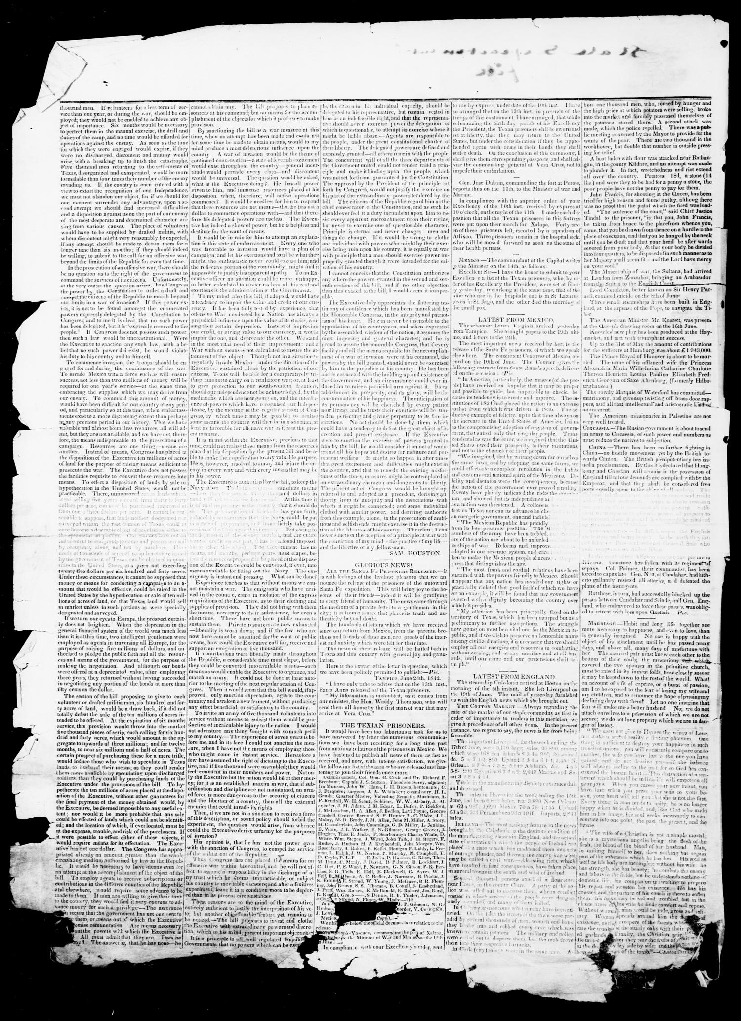 The Northern Standard. (Clarksville, Tex.), Vol. 1, No. 1, Ed. 1, Saturday, August 20, 1842
                                                
                                                    [Sequence #]: 2 of 4
                                                